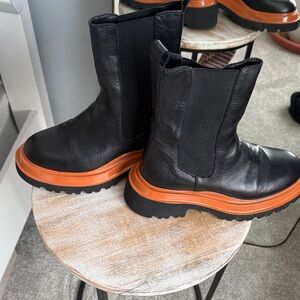 Steve Madden Black and Orange Winter Boots